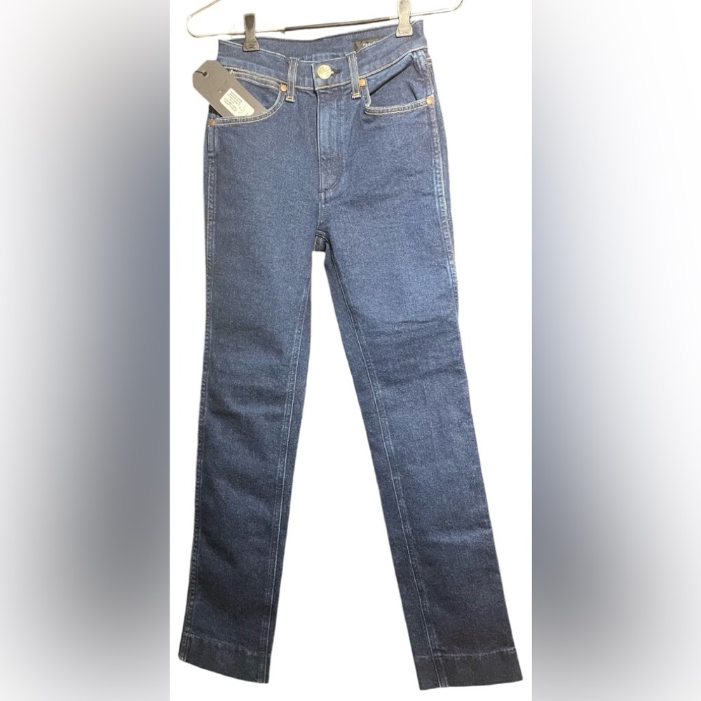 Rag & Bone Straight Vintage Cigarette Broken Bloo Dark wash Jeans size 23 NWT - Picture 6 of 13